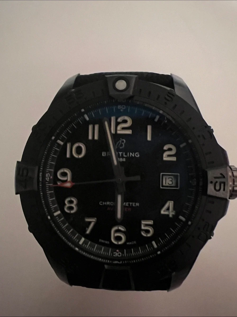 Breitling Black and Silver Accent Men's Watch